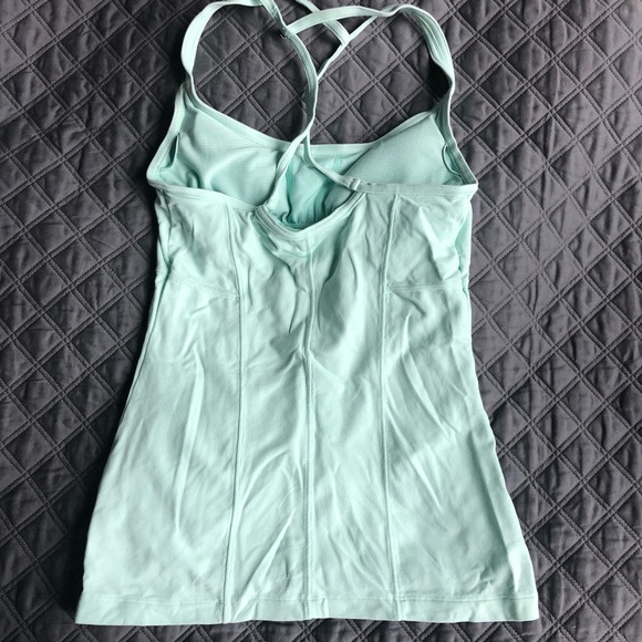 Athleta Inner Goddess Seafoam Green Mint Racerback Tank Top - Picture 5 of 8